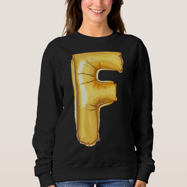 Brev F Capital Alphabet Camouflage Initial T Shirt (Framsida)