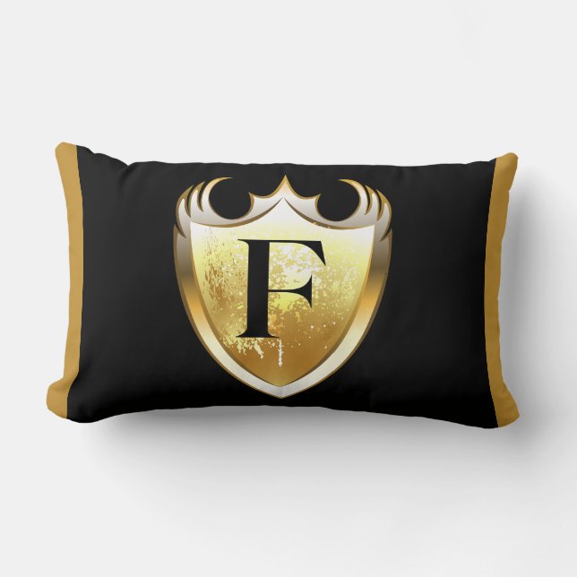 Brev F Capital Alphabet Lumbarkudde (Framsida)