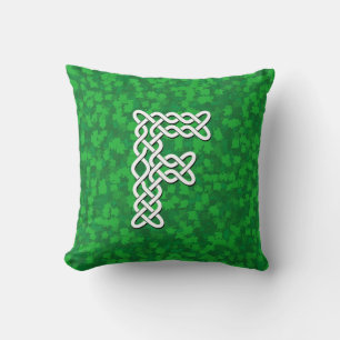 Brev F Celtic Knot Alphabet Kudde