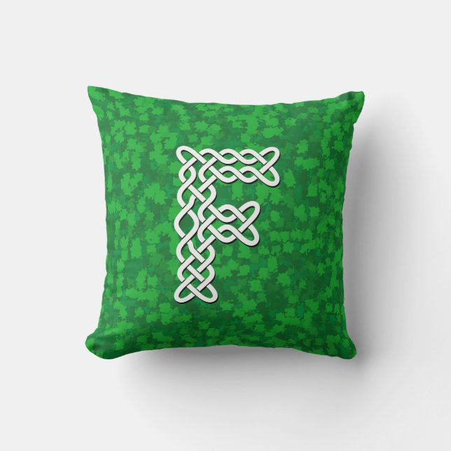 Brev F Celtic Knot Alphabet Kudde (Framsida)