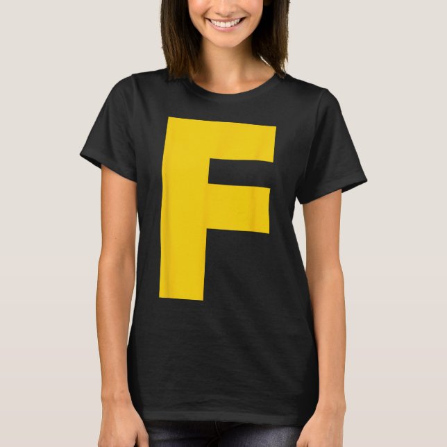 Brev F Chipmunk Group Matching Halloween Costume T Shirt (Framsida)