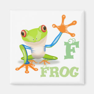 Brev F för grodabarns magnet