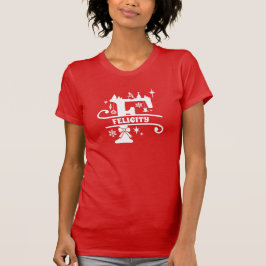 Brev F jul Monogram Initial Namn Red T Shirt