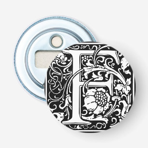 Brev F Medieval Monogram Art nouveau Flasköppnare