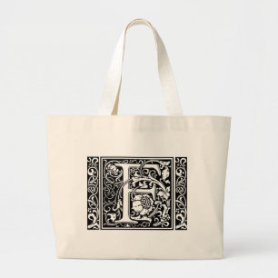 Brev F Medieval Monogram Art nouveau Jumbo Tygkasse