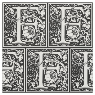 Brev F Medieval Monogram Art nouveau Tyg