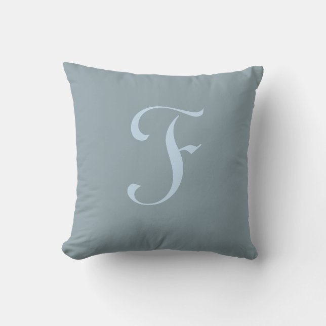 Brev F Monogram Initial Anpassningsbar Kudde (Framsida)