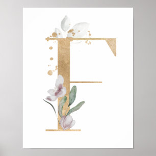 Brev F Monogram Poster
