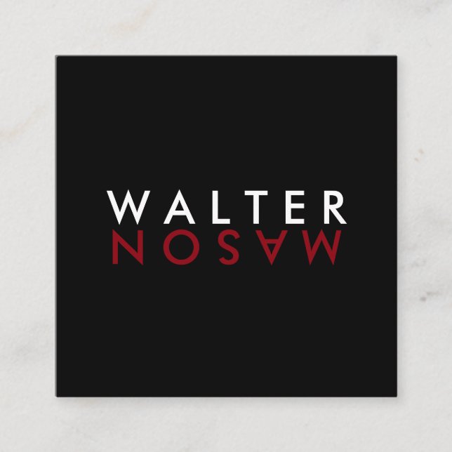 Brev Flip Fyrkantigt Visitkort (Framsida)