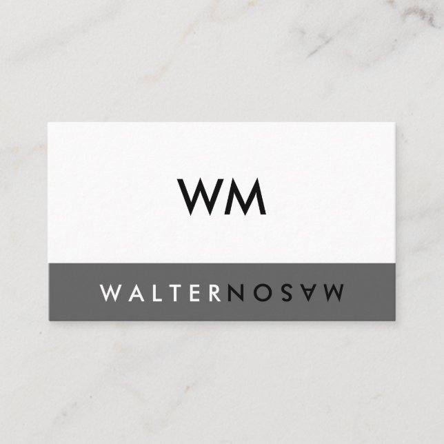 Brev Flip Monogram Company Visitkort (Framsida)