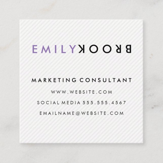 Brev Flip Rand | Modern Fyrkantigt Visitkort (Framsida)