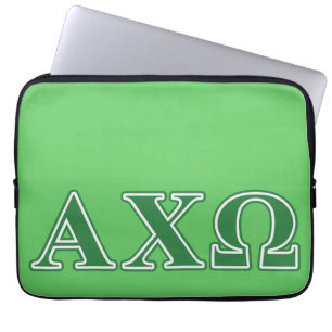 Brev för Alphi ChiOmega grönt Laptop Sleeve