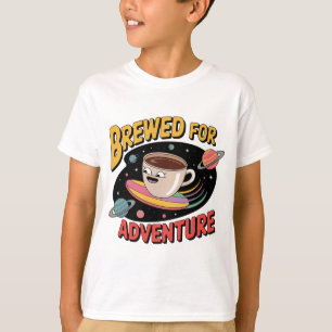 Brev för Äventyr - Kaffe Space Traveler T Shirt
