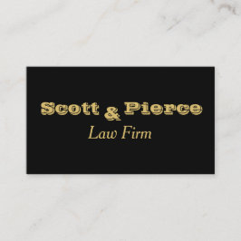 Brev för guld för lagfirma svart sätta en klocka visitkort