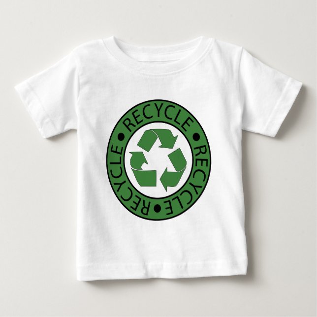 Brev för logotyp BK för återvinna gröna T Shirt (Framsida)