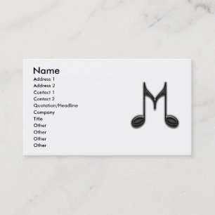 Brev för musikal "M" Visitkort