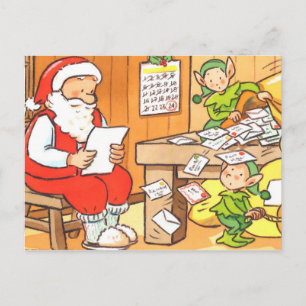 Brev för Santa Santa Helg Vykort