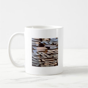 Brev för typinmatning kaffemugg