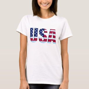 Brev för USA flagga 3D T-shirt
