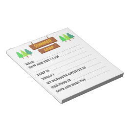 Brev från Camp-fyllningen i tomrummet Anteckningsblock