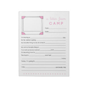 Brev från Camp Stationery från Camp Anteckningsblock
