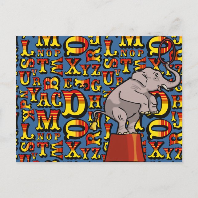 Brev från cirkusen, vykort (Framsida)