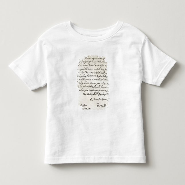 Brev från George mig till Charles VI Tröja (Framsida)