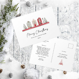 Brev från julhus i Santa till baby Vykort