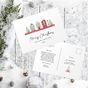 Brev från julhus i Santa till baby Vykort