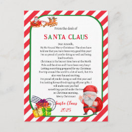 Brev från Jultomten-julen Vykort