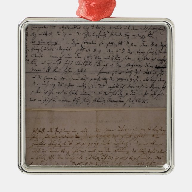 Brev från Leopold Mozart Julgransprydnad Metall (Framsidan)