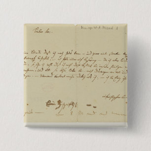 Brev från Mozart till en freemason, Januari 1786 Knapp