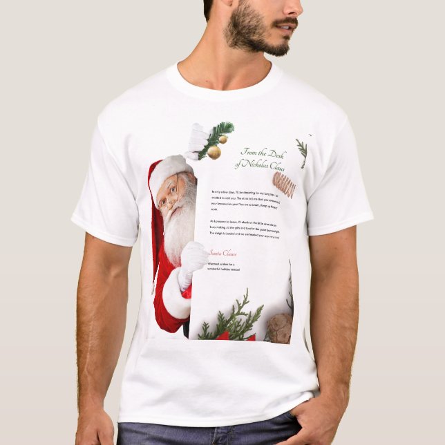 Brev från Nicolas Claus-julens skrivbord T Shirt (Framsida)