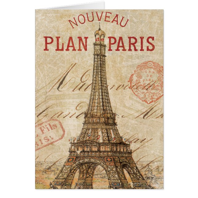 Brev från Paris Hälsningskort (Framsidan)