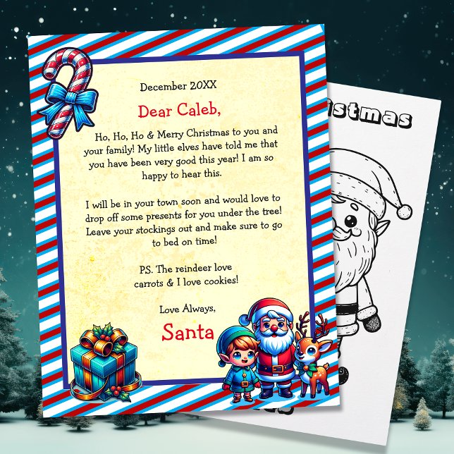 Brev från Santa and Coloring Page for Boy (Skapare uppladdad)
