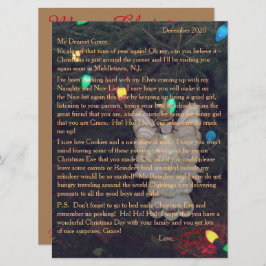 Brev från Santa Angel Ljus Julkort