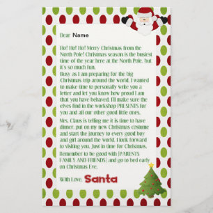 Brev från Santa Brevpapper