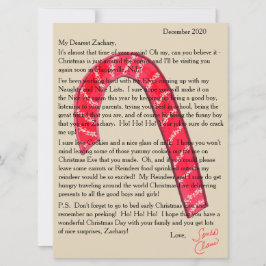 Brev från Santa Candy cane Nutcrackers Julkort