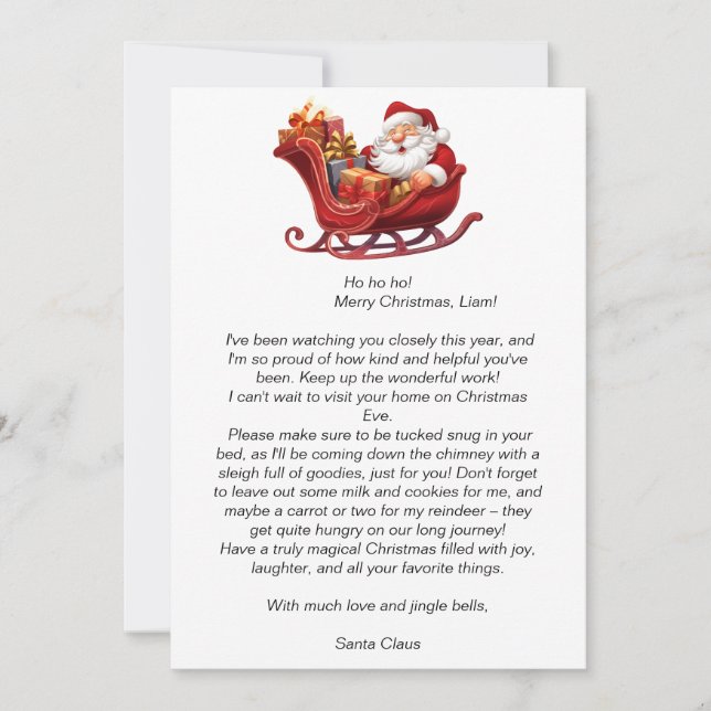 Brev från Santa Inbjudningar (Framsida)