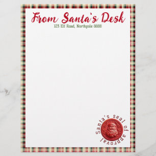 Brev från Santa med Seal Brevhuvud