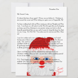 Brev från Santa Personlig Brev Julkort