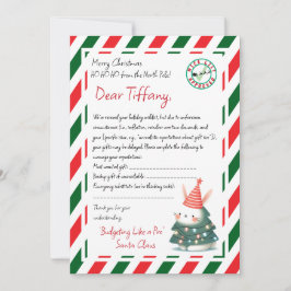 Brev från tomten presentförsening inbjudningar