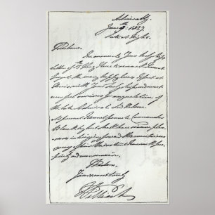 Brev från William IV till Dam Nelson Poster