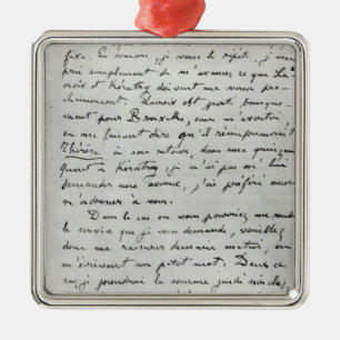 Brev från Zola till Edouard Manet 1868 Julgransprydnad Metall