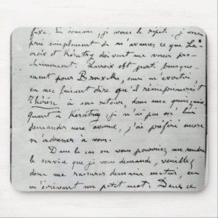 Brev från Zola till Edouard Manet 1868 Musmatta