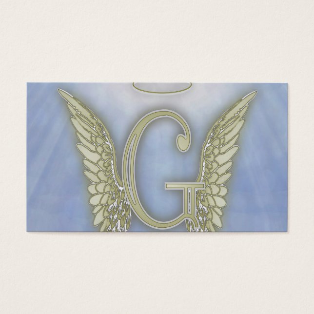 Brev G Angel Monogram Visitkort (Framsidan)