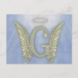 Brev G Angel Monogram Vykort