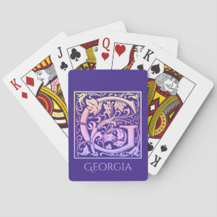 Brev G Färggradient Vintage första Brev Casinokort