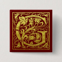 Brev G First Brev Faux Guld Red Knapp