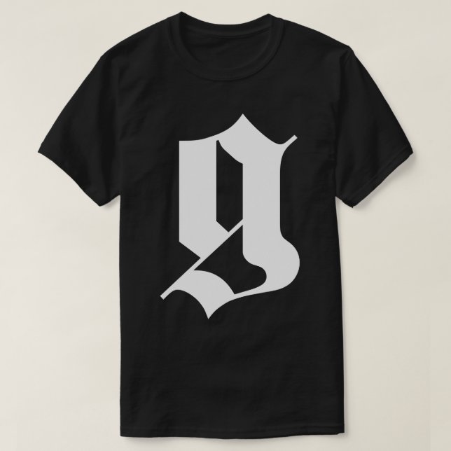 brev g för gotik t shirt (Design framsida)